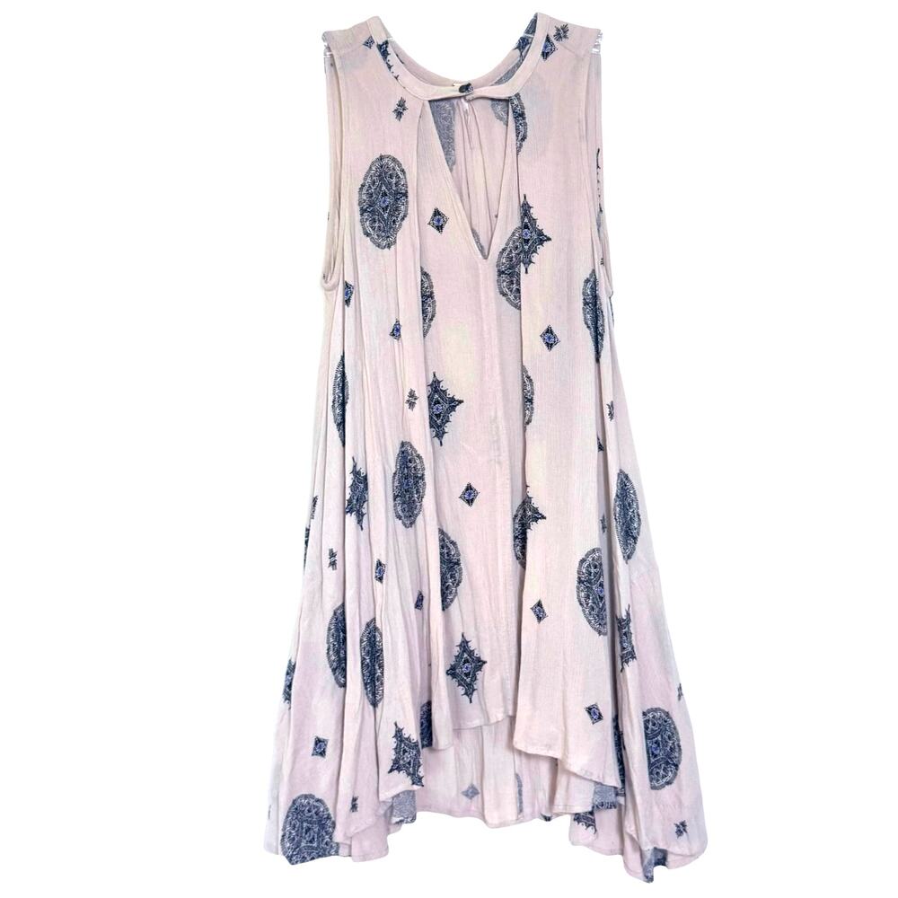 Free People Tree Swing Tunic Dress Top Sleeveless Mini Dress Pockets Size XS - Picture 2 of 8